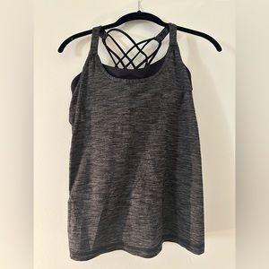 Grey Lululemon workout tank